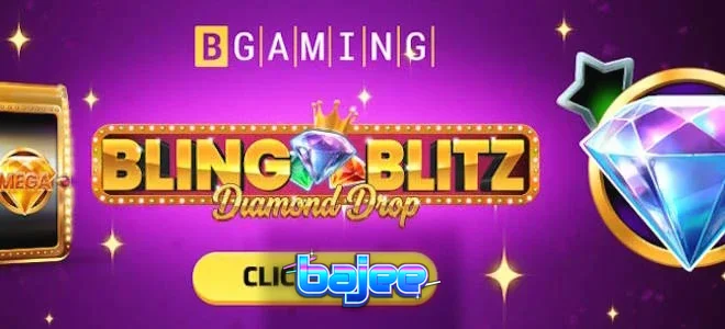 Bling Blitz Diamond Drop স্লট গেমের উজ্জ্বল ইন্টারফেস